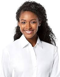 Amazon.com: Luxe Microfiber Camisa de manga larga con botones para mujer,  cuello de punto de ajuste regular, estilo Becky, Blanco : Ropa, Zapatos y  Joyería