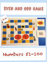 This Even And Odd Game Is A Fun And Engaging Math Game Students Will Practice Identifying Even And Odd Numbers From 51 1 Math Games Creative Math Even And Odd