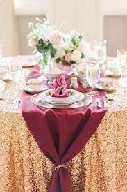 Elegant Burgundy And Gold Wedding Ideas Table Setup Gold And Burgundy Wedding Gold Wedding Centerpieces Gold Wedding Decorations