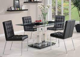 Jennifer Convertibles Sofas Sofa Beds Bedrooms Dining Rooms More Rolien Black Chr Glass Top Dining Table Modern Dining Room Dining Room Furniture Sets