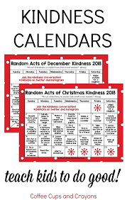 Random Acts Of Christmas Kindness Advent Calendar Advent Calendars For Kids Kids Calendar Christmas Calendar