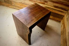 Live Edge Waterfall End Table Nightstand Black Walnut Liveedgewood Liveedgenightstand Liveedge Liveedge Wood End Tables Live Edge Wood Diy End Tables