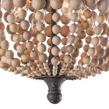 This lighting type provides a popular alternative to areas where ceilings may be too low for pendant or chandelier lighting that can restrict traffic flow of people walk. Wood Beaded Semi Flush Mount Burke Decor