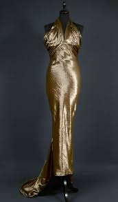 Glam Vintage 1930s Hollywood Siren Gold Lame Dress Front Lame Dress Fashion Old Hollywood Fashion
