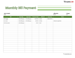 Look for patterns in your bill paying. 33 Free Bill Pay Checklists Bill Calendars Pdf Word Excel