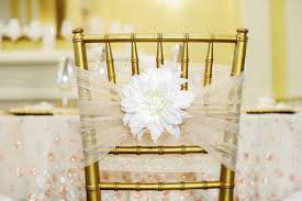 We Could Decorate Chairs Like This But With Blue And A Sunflower Or A Blue Bow Timelesstrea Wedding Chair Decorations Wedding Chairs Chair Covers Wedding