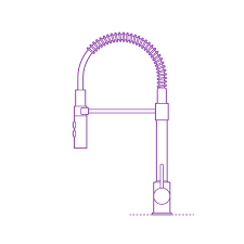 Kitchen faucets have one or two handles or levers. Kitchen Faucets Dimensions Drawings Dimensions Com