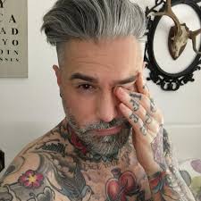 Generally, men start seeing grey hair show up in their 30s, with around half of men showing greys by their 50s. Sexy Guys With Gray Hair Popsugar Love Sex