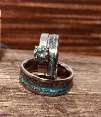 His And Hers Wedding Band Set Matching Titanium Wedding Etsy Wedding Band Sets His And Hers Rings Titanium Wedding Band