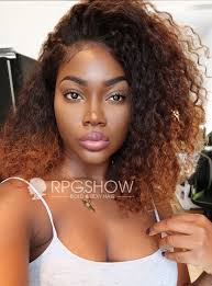 Natural curls definitely come with good days and bad days and we are here to help. Brown Ombre Curly Full Lace Human Hair Wig Shantania001