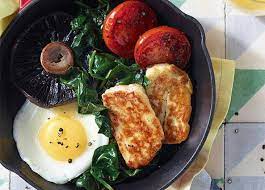 Recipe Classic Fry Up With A Halloumi Twist Sainsbury S Recipe Veggie Breakfast Brunch Recipes Food