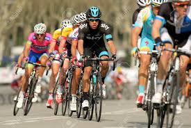 What has uran's leadup to the tour de france been like? Rigoberto Uran C Of Sky Procycling Rides With The Pack During The Tour Of Catalonia Cycling Race Through The Streets Of Monjuich Mountain In Barcelona On March 24 2013 Stock Photo Picture And