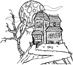 If your child loves interacting. Haunted Houses Free Coloring Pages Haunted House Coloring Pages Coloring Pages For Kids And Adults