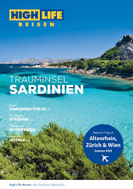 The island is dominated by the gennargentu range (culminating at punta la marmora, 1834 m ft, highest elevation in sardinia), along with the monte limbara, monte di ala', and monte rasu ranges (all below 1500 m ft); Highlife Reisen Katalog Sardinien 2019 By Inscript Gmbh Issuu