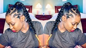 Braids are easily one of the quickest hairstyles. Extremely Easy One Braid Hairstyle On Natural Hair With Kanekalon Hair Youtube