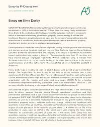 Sime darby auto connexion sdn bhd. Essay On Sime Darby Phdessay Com