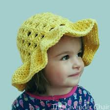 Lazy Daisy Floppy Sun Hat Infant-child Crochet Pattern *PDF FILE ONLY* the  Lavender Chair