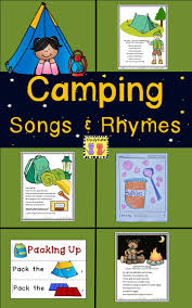 Summer camp activities for the kids to enjoy that include coloring pages, games, fun camp printables, camp journals, scavenger hunt and more. Camping Songs And Rhymes Preschool Camping Activities Preschool Circle Time Songs Camping Theme Preschool