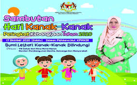 .family and community development (malay: Bernama Sambutan Hari Kanak Kanak Peringkat Kebangsaan 2020 Dirai Sabtu