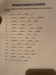 Each worksheet has 12 problems using addition, subtraction, multiplication and division to determine the variable value that balances the equations. Worksheet More Practice Balancing Equations Balance The Following Equations Balancing Chemical Equations Using Algebra Chemistrytutor Me View U2 Balancing Equations Worksheet 4 Pdf From Sci Sch4u7 At Monarch Park Collegiate Institute