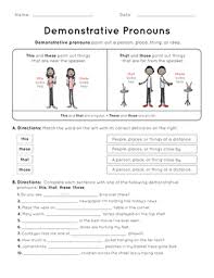 Dedicate Some Time To Learning Demonstrative Pronouns This That These And Those Your Child Will Brush Up Demonstrative Pronouns Pronoun Adjective Worksheet