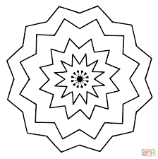 Light mandala for children with birds. Mandala Coloring Pages For Kids Drawing With Crayons