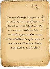 I Vow To Fiercely Love You In All Your Forms Now And Forever I Promise To Never Forget That This Is A Once In A Lifetime Love Quotes Outlander Quotes Words