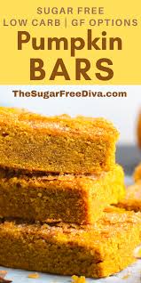 Diabetic pumpkin bars recipe : Amazing Pumpkin Bars No Added Sugar Pumpkin Recipes Low Carb Recipes Diabetic Fall Recipes Pumpkin