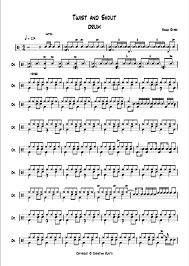 Twist And Shout The Beatles Drum Drum Sheet Music Twist And Shout Drum Lessons