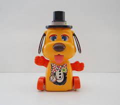Tomy Dog Toy Orange And Red With Pocket Watch And Black Top Hat Sticks His Tongue Out Dog Toys Black Top Hat Tomy
