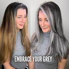 Embrace Your Grey And Stop Coloring Check The Link Below For How I Did It Long Gray Hair Grey Hair Color Gray Hair Highlights