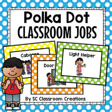 Polka Dot Classroom Jobs Worksheets Teaching Resources Tpt