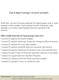 Education requirements include having at least a bachelor's degree in accounting or finance. Top 8 Legal Manager Resume Samples