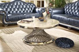 Marble coffee tables are perfect for adding a touch of luxury to your living room. The Maia Rounded Luxury Cream Marble Coffee Tables 90cmo Lisf Ltd