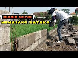 Pastikan anda juga tahu cara pasang bata ringan yang benar. Cara Cepat Memasang Batako Nat Di Tengah By Kangsampe Chanel