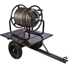 Ironton Trailered Garden Hose Reel Holds 5 8in X 400ft Hose Garden Hose Reel Hose Reel Garden Hose Reel Cart