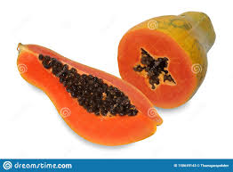 Unreife papayas hingegen schmecken herb. Schnitthalfte Mit Zwei Papayas Stockbild Bild Von Schnitt Kostlich 150649143