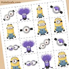 There are 17 pairs of usual irregular verbs. Free Printable Despicable Me 2 Minions Memory Game