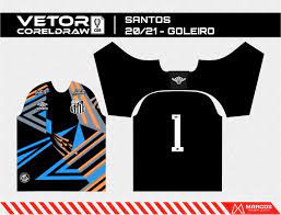 A camisa de goleiro do alvinegro praiano para 2021 é a peça que carrega o espírito de quem defende o santos com toda devoção. Arte Vetor Camisa Santos Goleiro 2020 2021 No Elo7 Marcos Designer 154871e