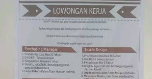 Maybe you would like to learn more about one of these? Lowongan Kerja Pt Ferinatex Jaya Jl Cihaneut Majalaya 2021