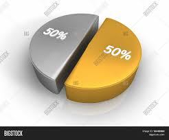 pie chart 50 50 image photo free trial bigstock