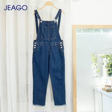 Quần Yếm Jean Dài vai cho nữ - Màu sắc Xanh Size S