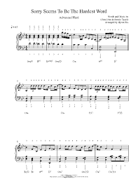 Sorry seems to be the hardest word. Sorry Seems To Be The Hardest Word By Elton John Piano Sheet Music Advanced Level