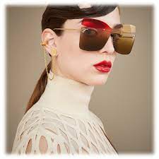 Fendi Karligraphy Butterfly Sunglasses Gold Red Rose Sunglasses Fendi Eyewear Avvenice