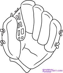 Baseball Glove Clipart Black And White How To Draw A Baseball Glove Step By Step Sports Pop Culture Free Online Drawing Tutorial Added By Dawn Decem Baseball Glove Baseball Canvas Baseball Art