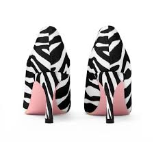 Black And White Animal Print Shoes Womens Black Zebra Women S Heels Animal Stripe Print 3 Inch Durable High Heels Designer Shoes Zebra Print Shoes Animal Print High Heels Stripe Print