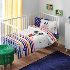 Cotton 100 Baby Bedding Set Bio Mickey Mouse Sketch Baby Tac Reforce Beddinge Sets