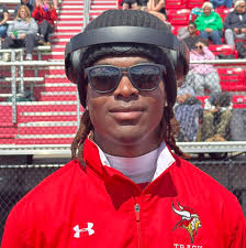 At the Princeton Spurlock Track & Field Invitational, Princeton High School  is celebrating our 2024 Boys Outdoor Track & Field Senior Class (2/3):  Trenton Cottrell, multi-sport athlete Caleb Dennis, Sprinter Jordan Houston,