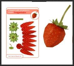 Paper Strawberry Jpg 416 372 Paper Toys Template Paper Fruit Paper Art Craft