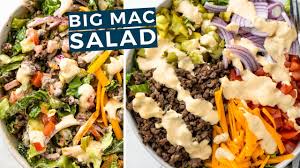 Den salat waschen und in kleine stücke schneiden. Big Mac Salad Low Carb Keto Gimme Delicious